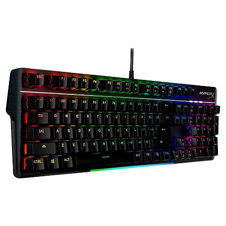 Teclado Gamer Mecânico HyperX Alloy, RGB, Switch Red