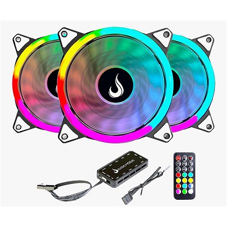 Kit Cooler Rise Energy, 3 fans, RGB, 120mm