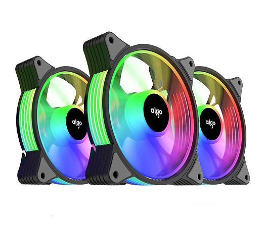 Kit Cooler Aigo Ar12, 3 fans, RGB, 120mm