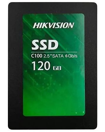 SSD Hikvision C100 120GB, SATA, Leitura 550MB/s, Gravação 420MB/s