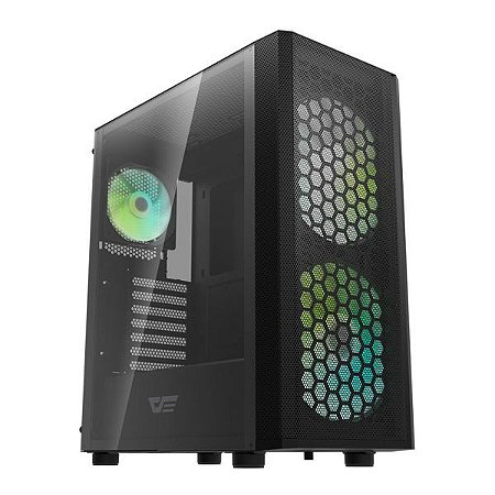Gabinete Gamer Aigo Darkflash DK360 Mesh C/ 3 Fans, Mid-Tower, Lateral De Vidro