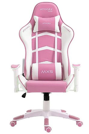 Cadeira Gamer Mymax MX5 Branco e Rosa