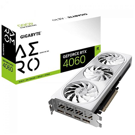 Placa de Vídeo Gigabyte Aero OC Nvidia Geforce RTX 4060 8Gb Gddr6