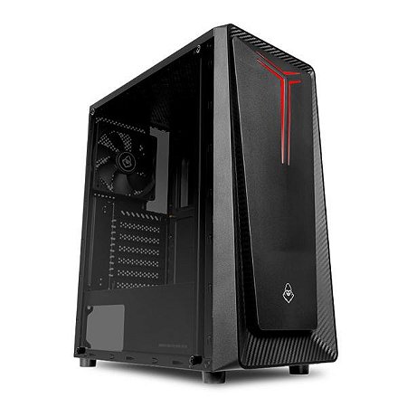 Gabinete Gamer Crusader C/ 1 Fan, Mid-Tower, Lateral de Vidro