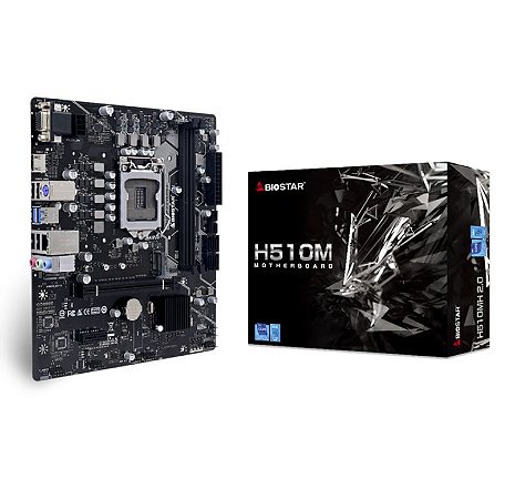 Placa Mãe Biostar H510MHP M.2 V20, LGA 1200, Micro ATX, DDR4