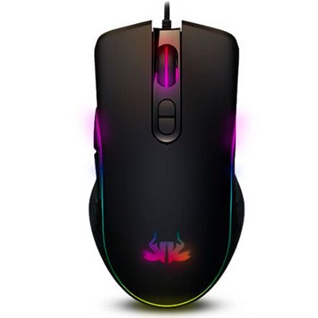Mouse Gamer Knup Anúbis MU008 Preto 4800DPI
