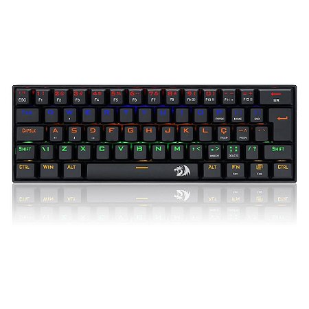 Teclado Gamer Mecânico Redragon Dragonborn 60% , RGB, Switch Red