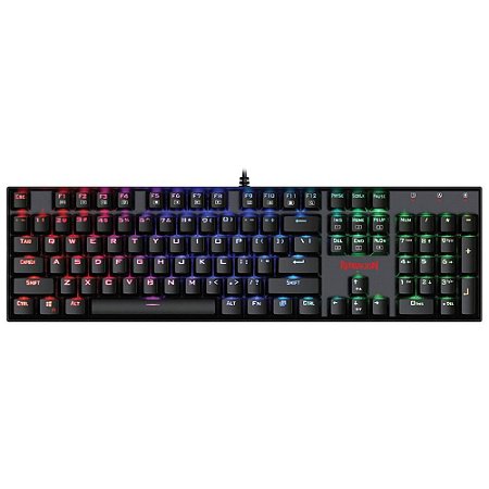 Teclado Gamer Mecânico Redragon Mitra RGB, Switch Vermelho, ABNT2