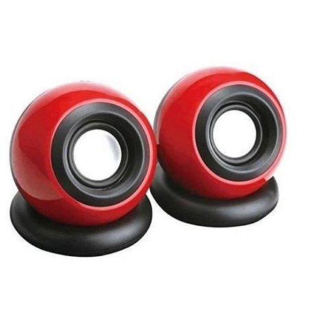 Caixa de Som Knup KP-601, 5W RMS, Vermelho
