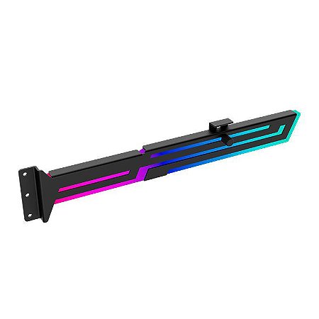 Suporte de Placa de Vídeo Redragon RD-GCPO3, ARGB, Preto