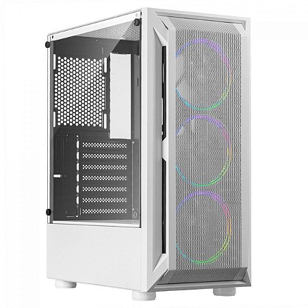 Gabinete Perseus C/ 3 Fans, Mid Tower, Lateral de acrílico, Branco