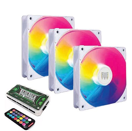 Kit Cooler Revenger Maximus VR335K, 3 fans, RGB, 120mm, Branco
