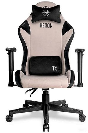 Cadeira Gamer Heron TX, Tecido, Preto E Cinza