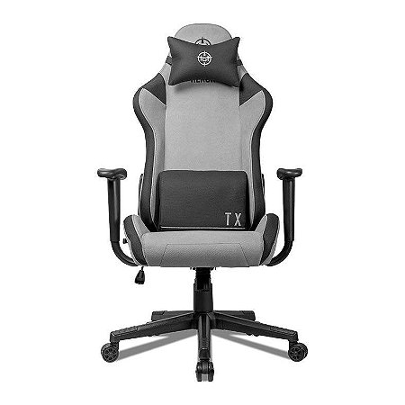 Cadeira Gamer Heron TX, Tecido, Preto E Cinza