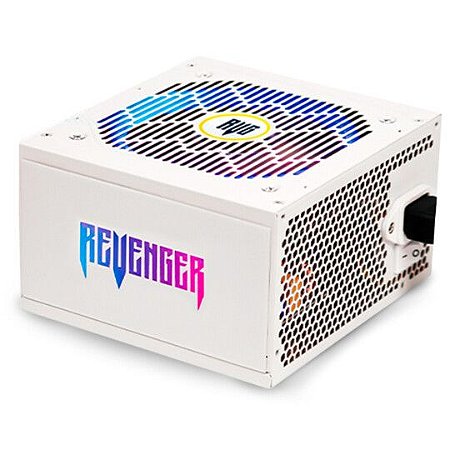 Fonte Revenger Maximus ATX 650W 80 Plus Bronze, RGB, branca