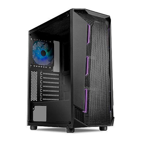Gabinete Gamer Revenant C/ 1 Fan, Mid-Tower, Lateral Vidro