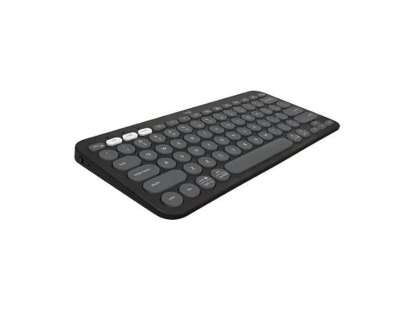 Teclado Sem Fio Bluetooth Logitech - Pebble Keys 2, K380S, Preto
