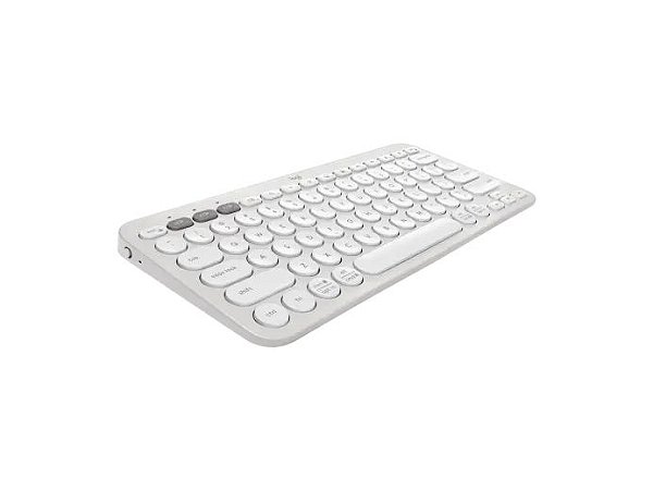 Teclado Sem Fio Bluetooth Logitech - Pebble Keys 2, K380S, Branco