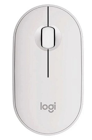 Mouse sem fio Logitech Pebble M350S, 4000 DPI, branco