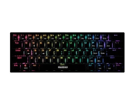 Teclado Gamer Mecânico Gamdias Hermes E3, RGB, Switch Red