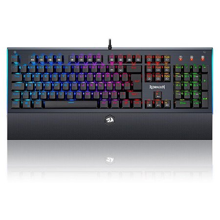 Teclado Gamer Mecânico Redragon Aryaman, Switch Blue, RGB