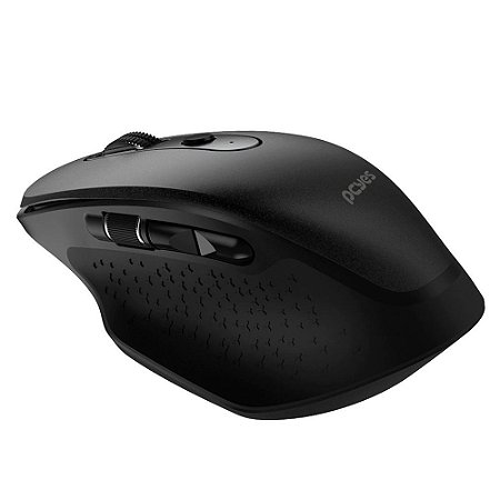 Mouse sem fio Bluetooth PCYES EX100, preto, 3200DPI, Clique Silencioso, Bateria Recarregável
