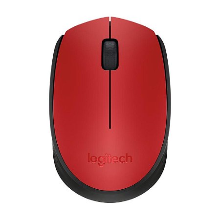 Mouse sem fio Logitech m170, Vermelho