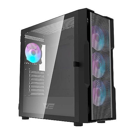 Gabinete Gamer Aigo Darkflash DK431 Mash C/ 4 Fans,  Mid-Tower, Lateral de Vidro