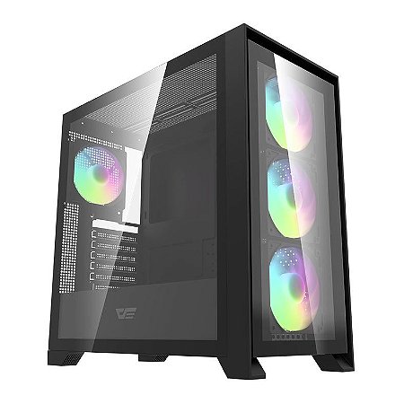 Gabinete Gamer Aigo Darkflash DRX90 Glass, Mid-Tower, Lateral de Vidro, preto