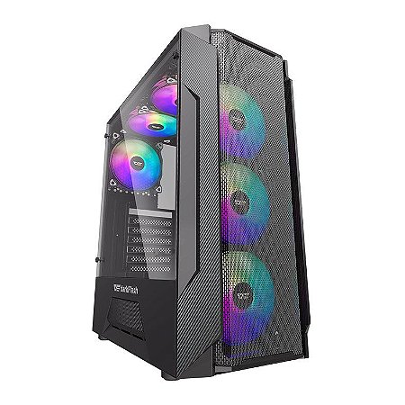 Gabinete Gamer Aigo Darkflash Leo, Mid-Tower, Lateral de Vidro, Preto