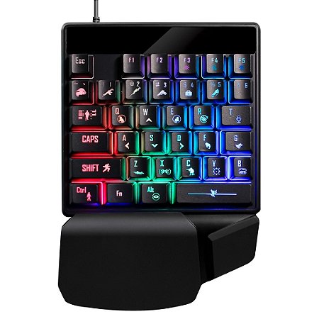 Teclado Gamer Knup Madset Single Hand TE128
