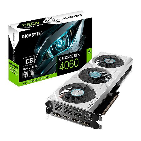 Placa de Vídeo Gigabyte Eagle Ice OC Nvidia Geforce RTX 4060 8Gb Gddr6