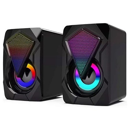 Caixa de Som Gamer Lehmox LEY-1916, 3w*2, RGB