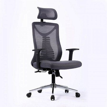 Cadeira Bluecase Office Ergo Elite BCOE-01, Tecido Mesh, Cinza/Preto