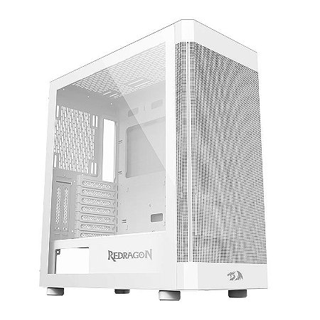 Gabinete Redragon Aeroglass, Mid Tower, Lateral em Vidro Temperado, Branco