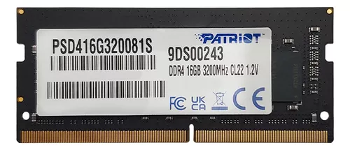 Memória RAM Notebook Patriot 16GB DDR4, 3200MHz, Sodimm