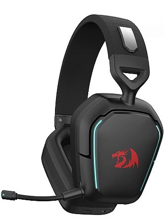 Headset Gamer Wireless Redragon Mira 3-Mode, RGB, Preto