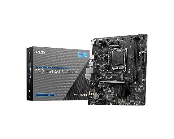 Placa Mãe MSI H610M-S, LGA 1700, Micro ATX, DDR4
