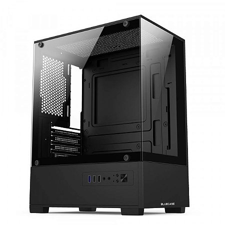 Gabinete Bluecase Hit BG-054,  Lateral E Frente Em Vidro Temperado, Preto