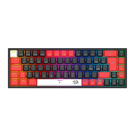 Teclado Gamer Mecânico Redragon Castor Pro Wireless, RGB, Switch Brown