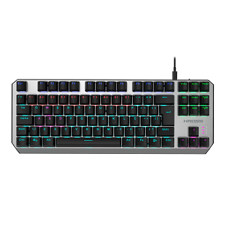 Teclado Gamer Mecânico Kross Randgrid TKL 75%, Led Rainbow, Switch Blue, ABTN2