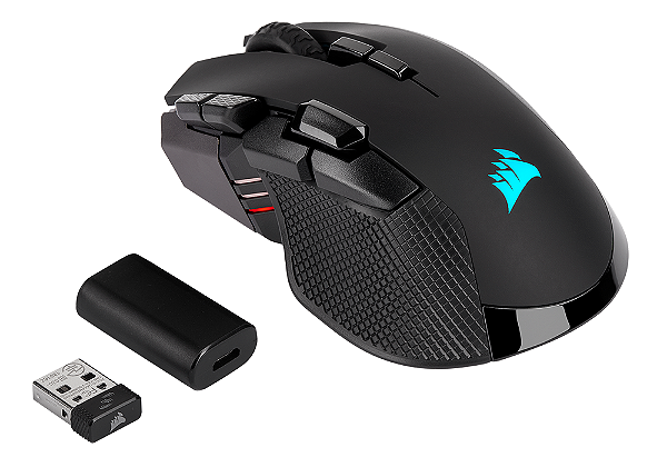 Mouse Gamer Corsair Ironclaw RGB Wireless/Bluetooth, 18000DPI, 10 Botões