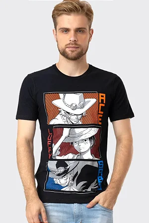 Camiseta Clube Comix Dupla Face One Piece Irmãos