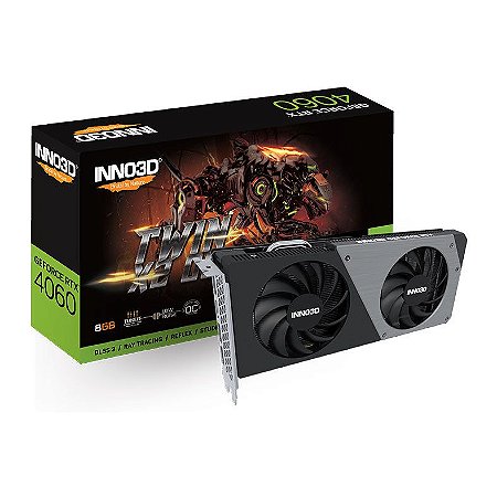 Placa de Vídeo Inno3D Twin X2 Geforce RTX 4060 8Gb Gddr6