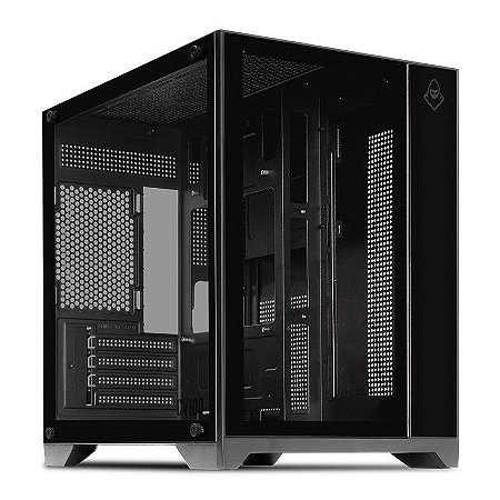 Gabinete Gamer CV100 Frontal E Lateral Em Vidro, Preto
