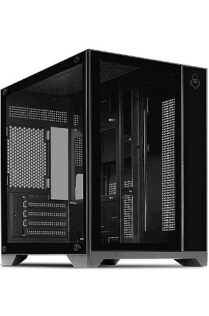 Gabinete Gamer CV100 Frontal E Lateral Em Vidro, Preto