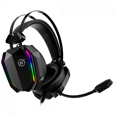Headset Gamer Kalkan Hugin RGB, Preto