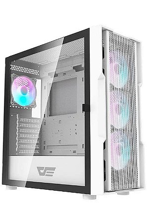 Gabinete Gamer Aigo Darkflash DK431 Mesh, C/ 4 Fans, Mid-Tower, Lateral De Vidro, Branco