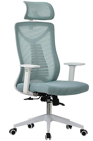 Cadeira Bluecase Office Ergo Prime BCOP-04GRWB, Tecido Mesh, Verde/Branca