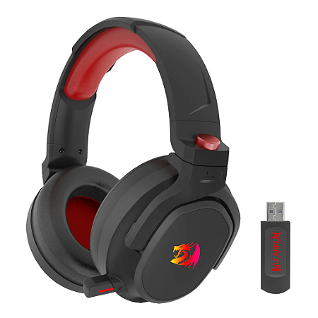 Headset Gamer Wireless Redragon Nomen Pro 3-Mode, RGB, Preto